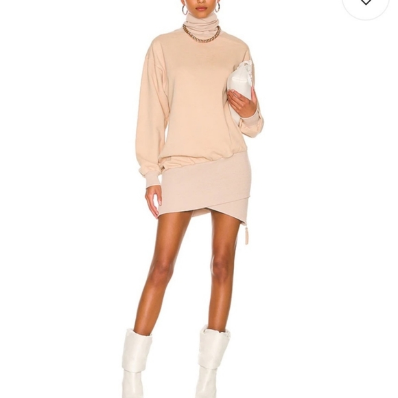 NEW YFB SZ M Turtleneck Tie Dye Sweater Knit Short Dress LONG SLEEVES - Picture 2 of 6